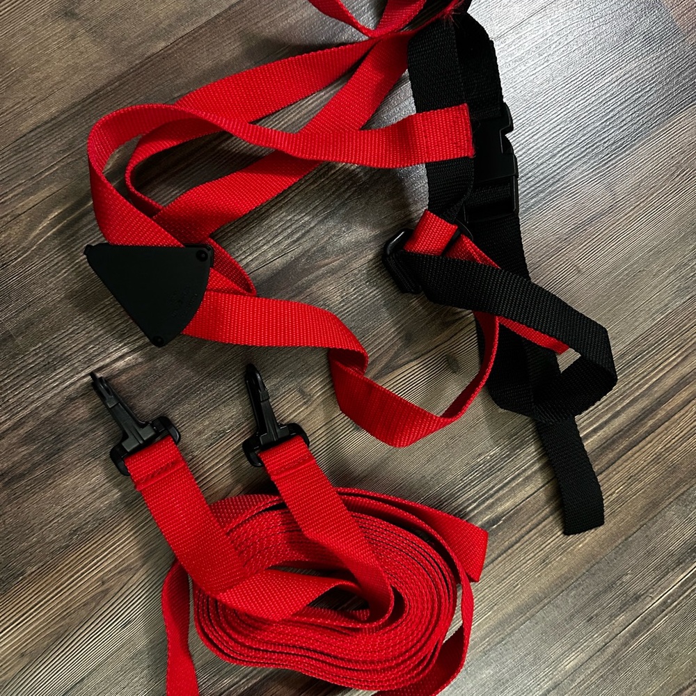 Kids Ski Trainer Harness - Red and Black Adjustable Straps